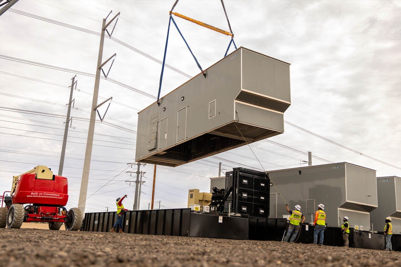 Heavy equipment moving company rigging operation near San Diego AZVIR